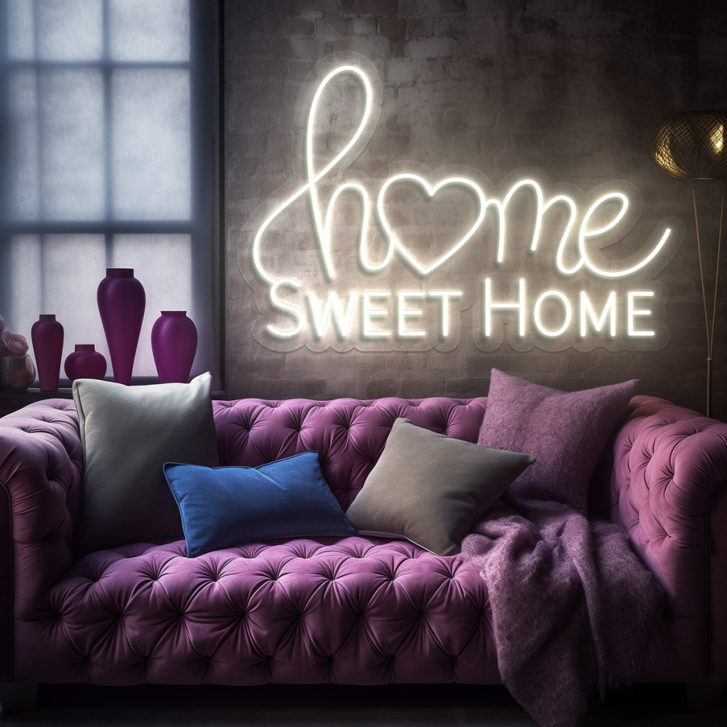 Home Sweet Home Semn Luminos Neon Led