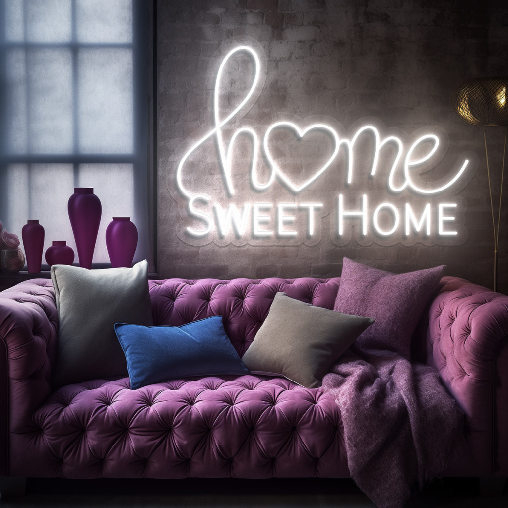 Home Sweet Home Semn Luminos Neon Led