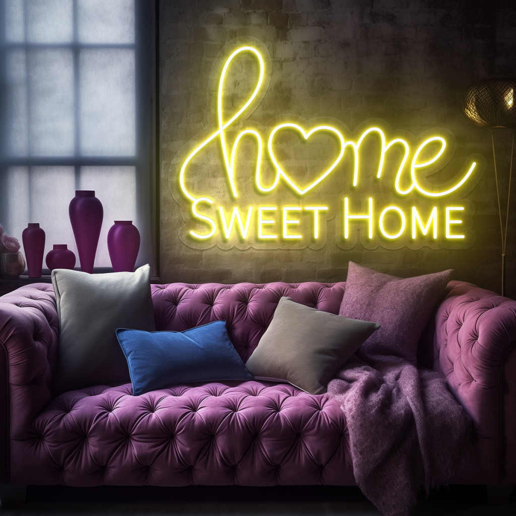 Home Sweet Home Semn Luminos Neon Led