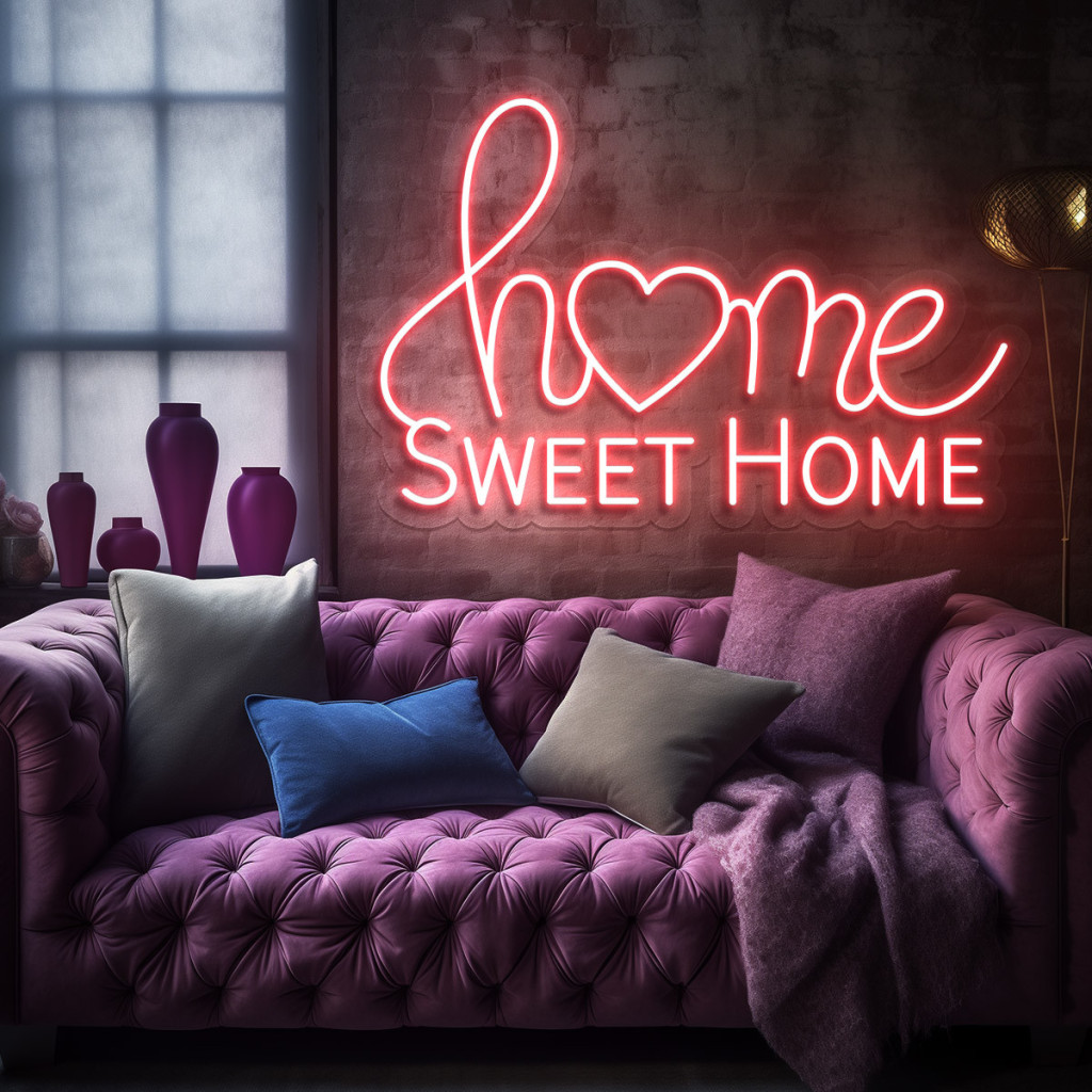 Home Sweet Home Semn Luminos Neon Led