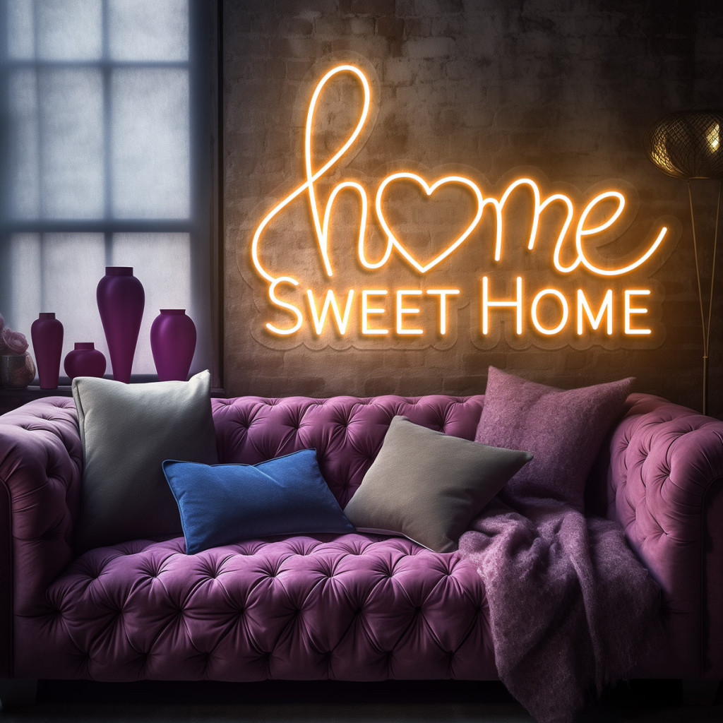 Home Sweet Home Semn Luminos Neon Led