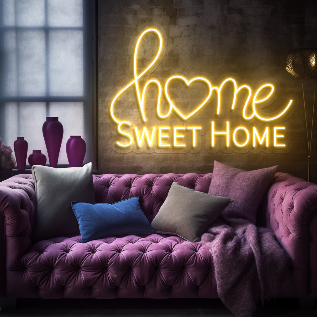 Home Sweet Home Semn Luminos Neon Led
