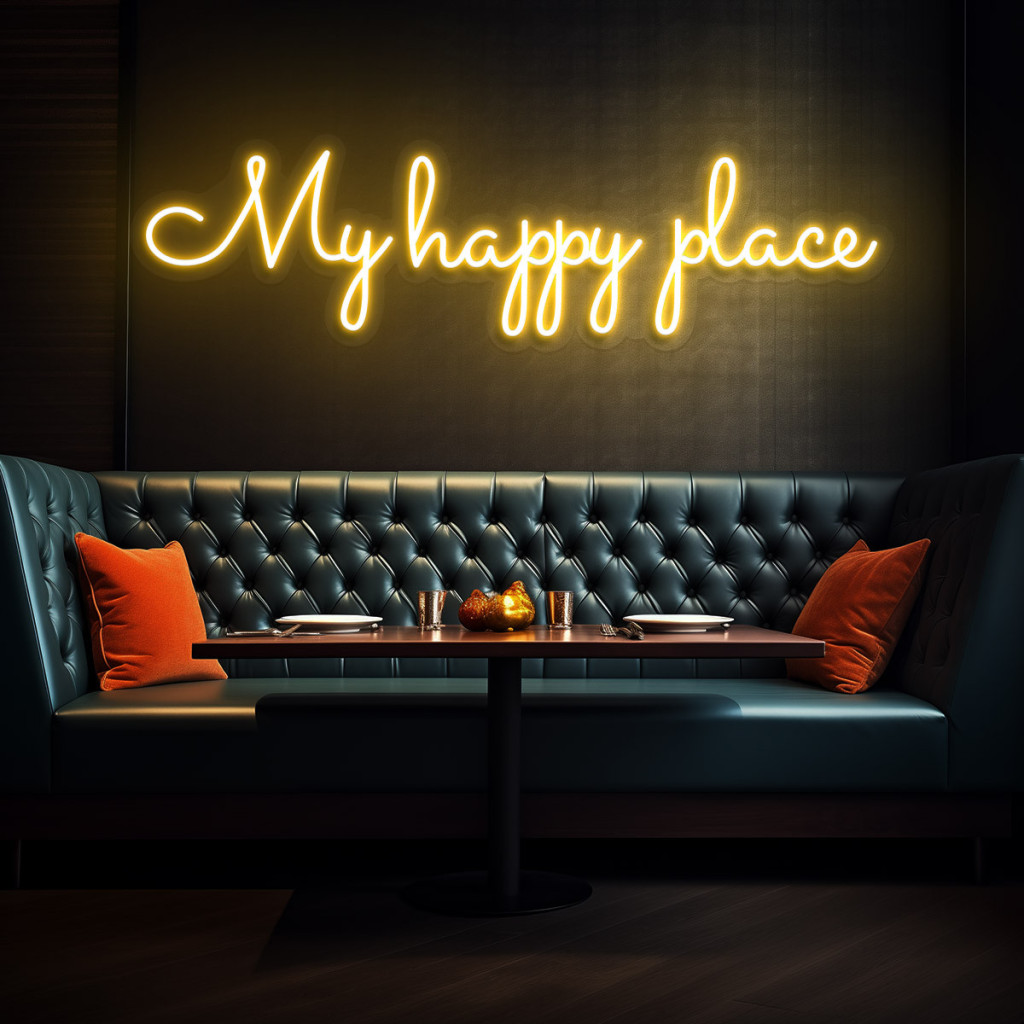 My Happy Place Semn Luminos Neon Led