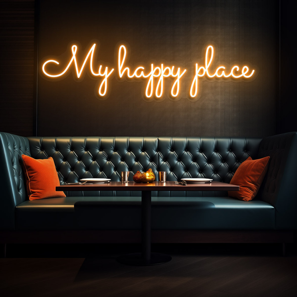 My Happy Place Semn Luminos Neon Led