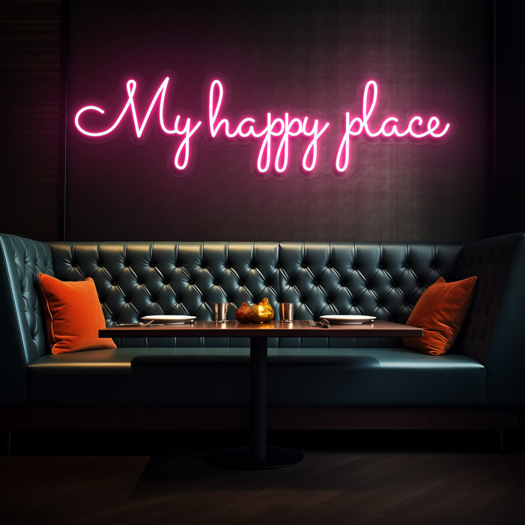 My Happy Place Semn Luminos Neon Led
