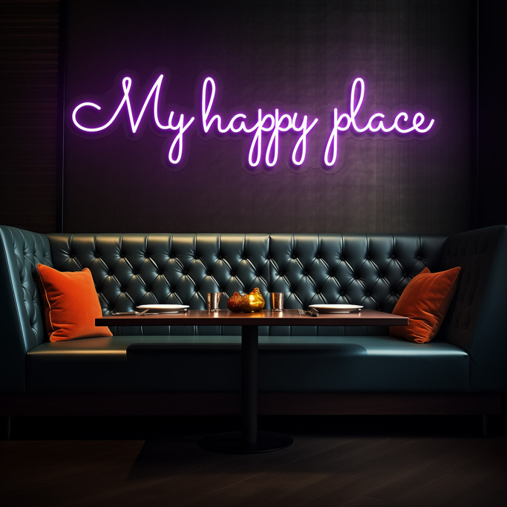 My Happy Place Semn Luminos Neon Led