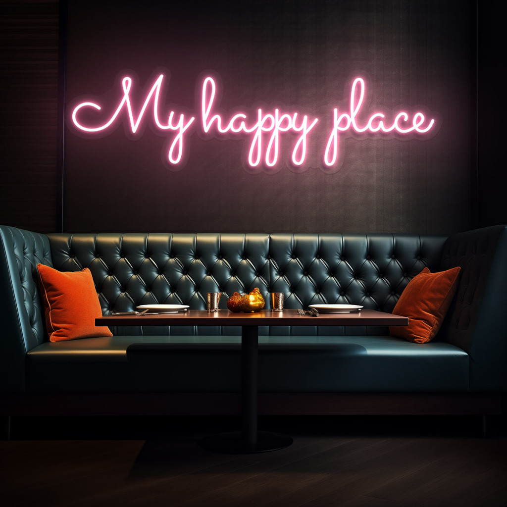 My Happy Place Semn Luminos Neon Led