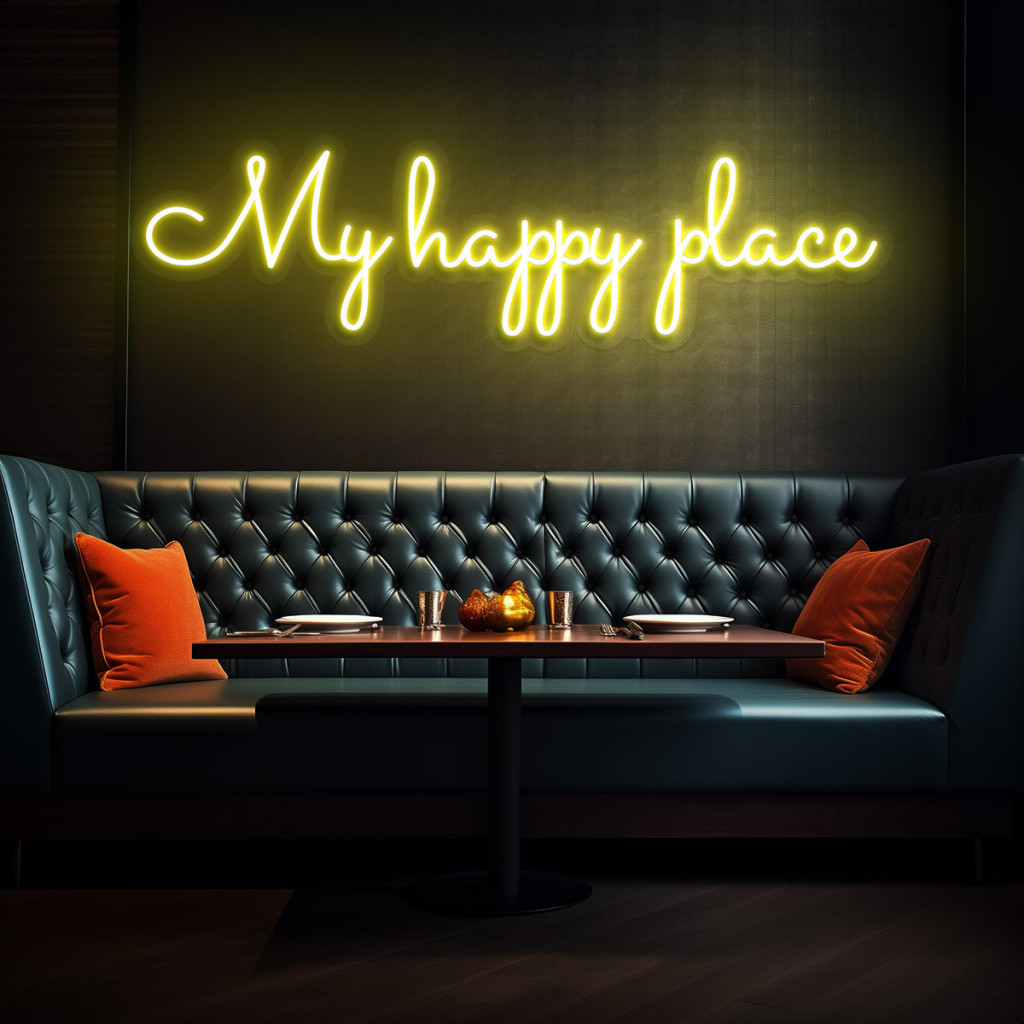 My Happy Place Semn Luminos Neon Led