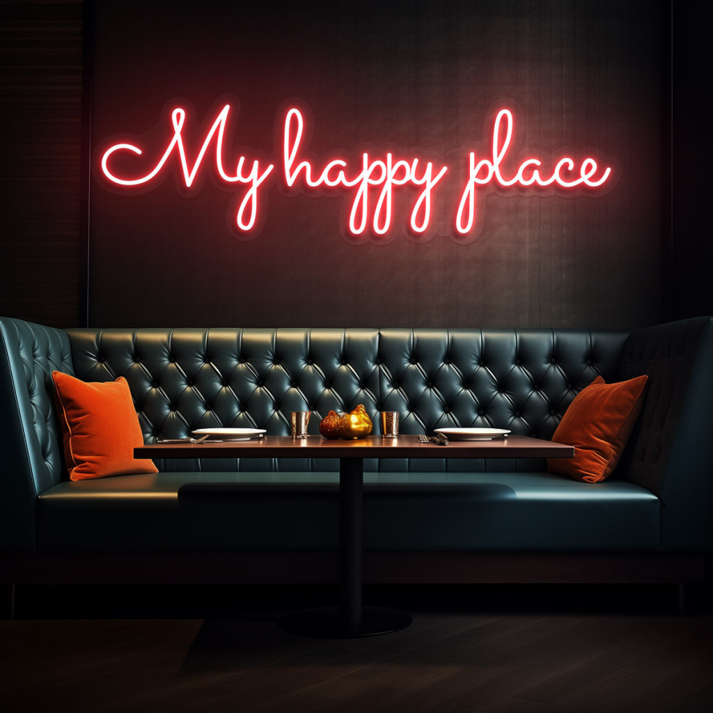 My Happy Place Semn Luminos Neon Led
