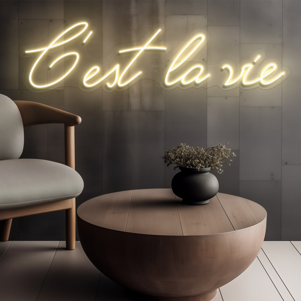 C'est la vie Semn Luminos Neon Led