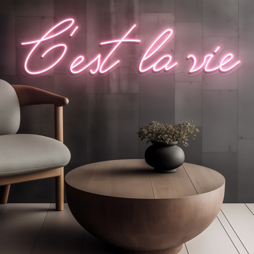 C'est la vie Semn Luminos Neon Led