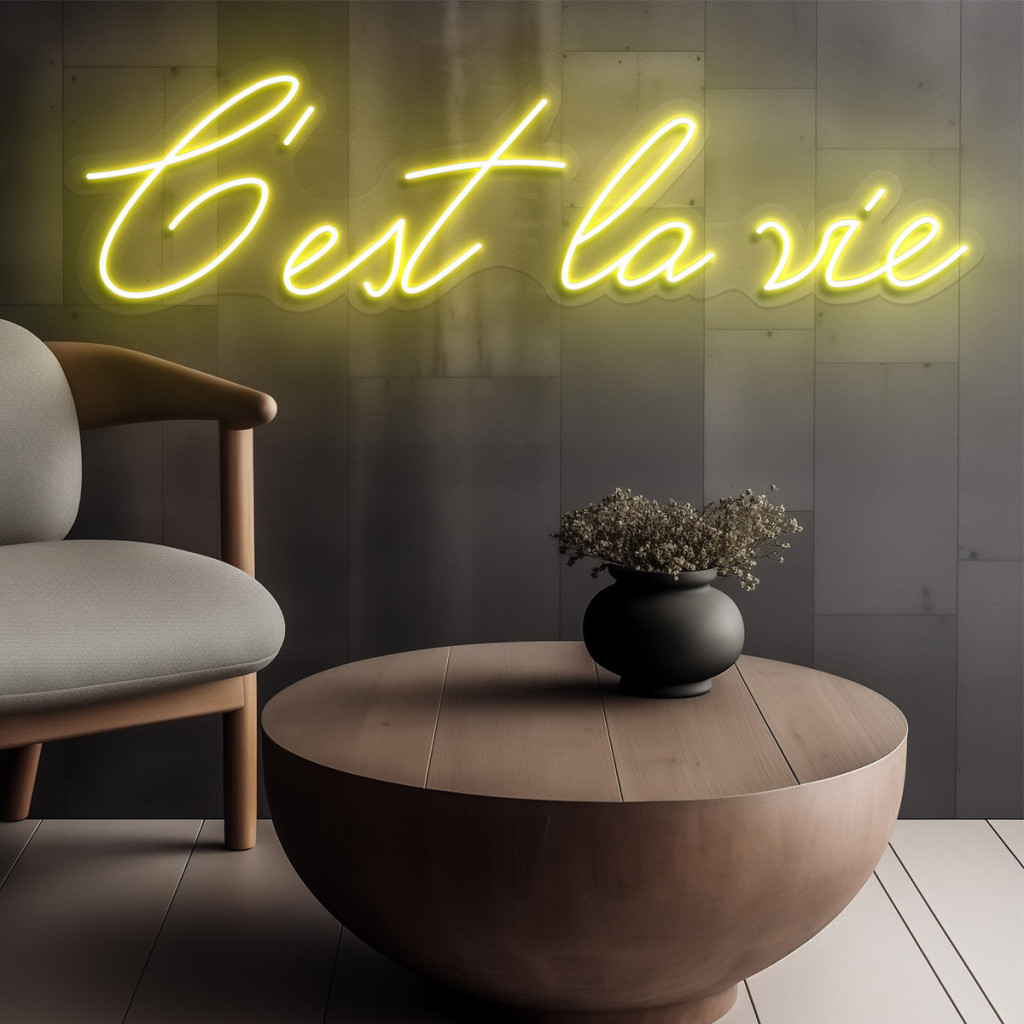 C'est la vie Semn Luminos Neon Led