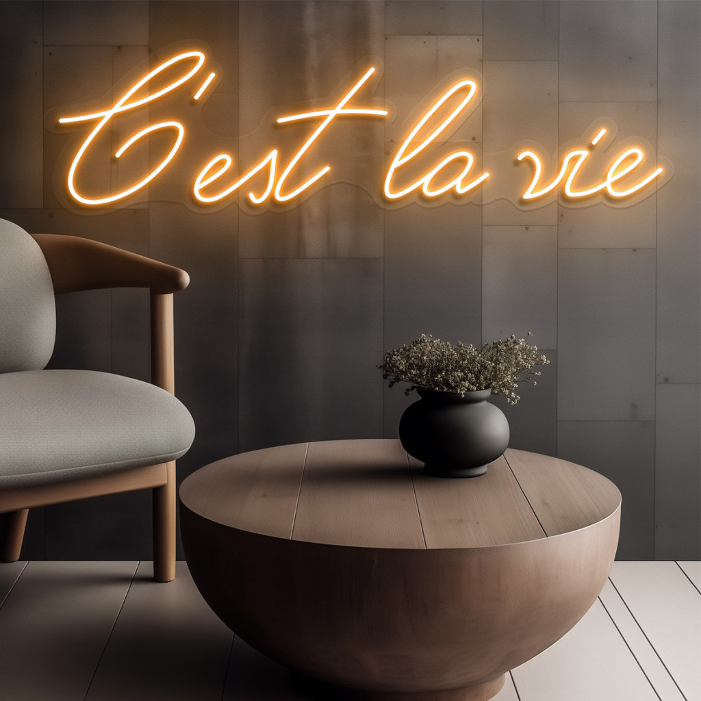 C'est la vie Semn Luminos Neon Led