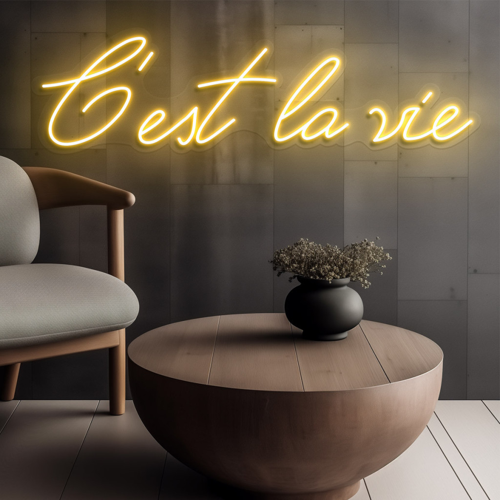 C'est la vie Semn Luminos Neon Led