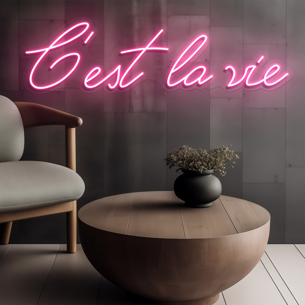 C'est la vie Semn Luminos Neon Led