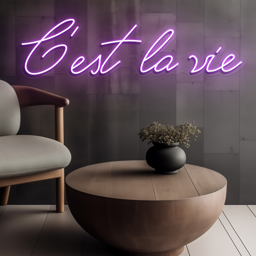 C'est la vie Semn Luminos Neon Led