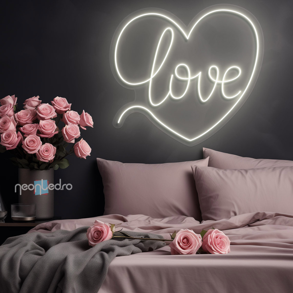 Lovely Heart Semn Luminos Neon Led