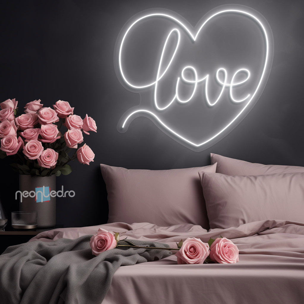 Lovely Heart Semn Luminos Neon Led 2