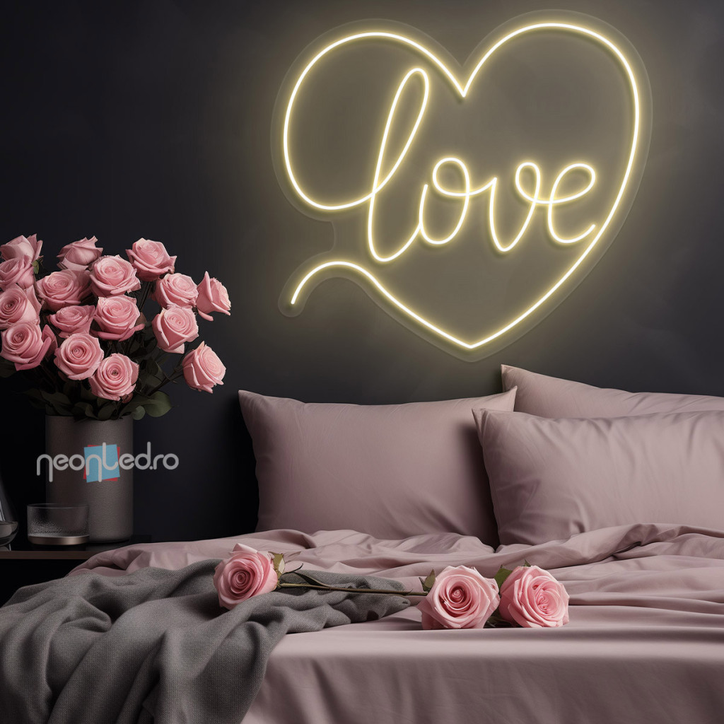 Lovely Heart Semn Luminos Neon Led