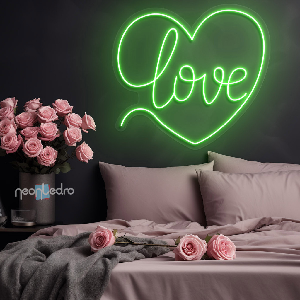 Lovely Heart Semn Luminos Neon Led