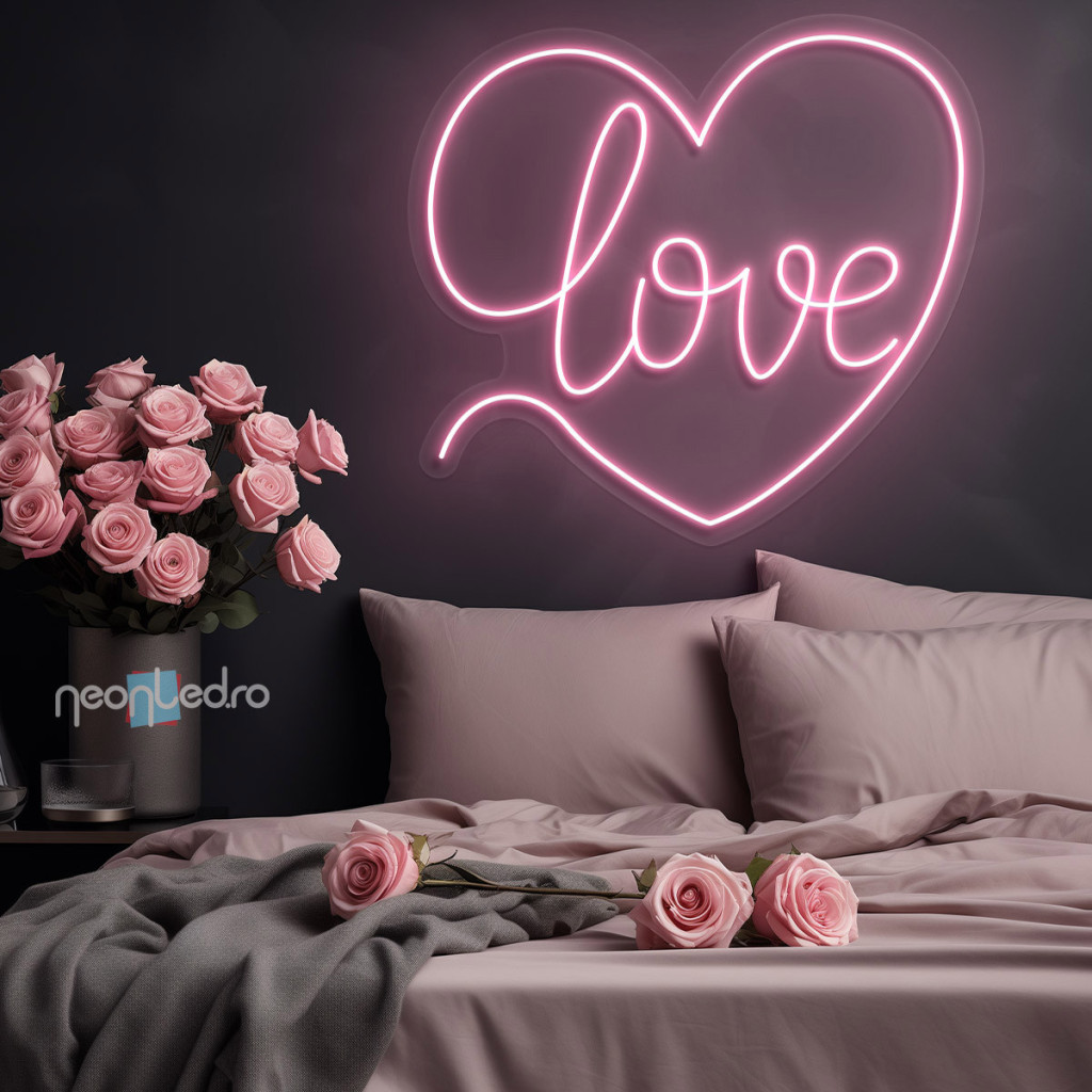 Lovely Heart Semn Luminos Neon Led