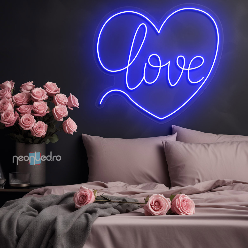 Lovely Heart Semn Luminos Neon Led