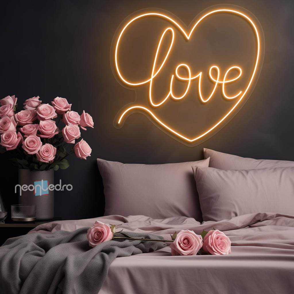 Lovely Heart Semn Luminos Neon Led