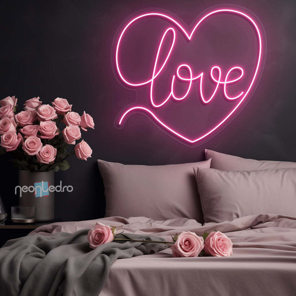 Lovely Heart Semn Luminos Neon Led