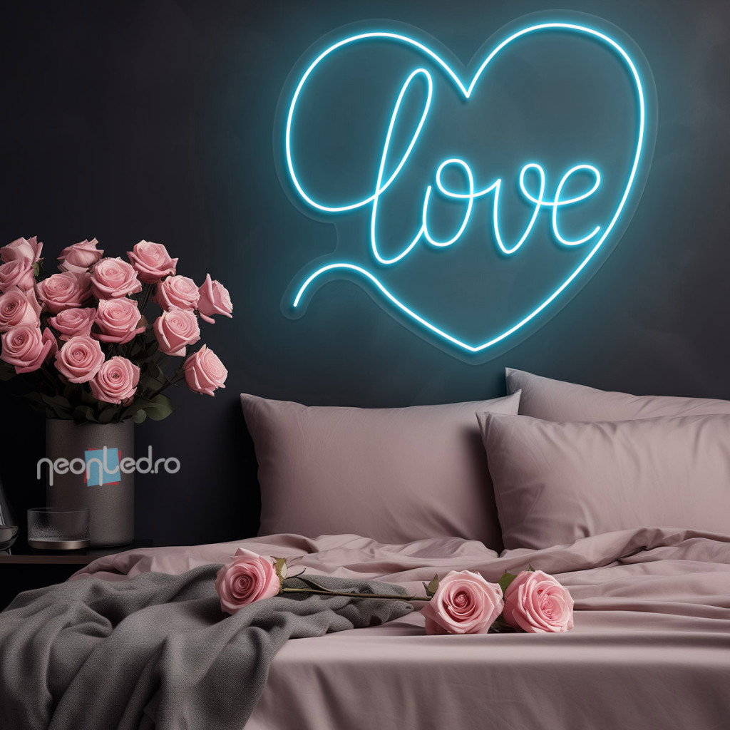 Lovely Heart Semn Luminos Neon Led