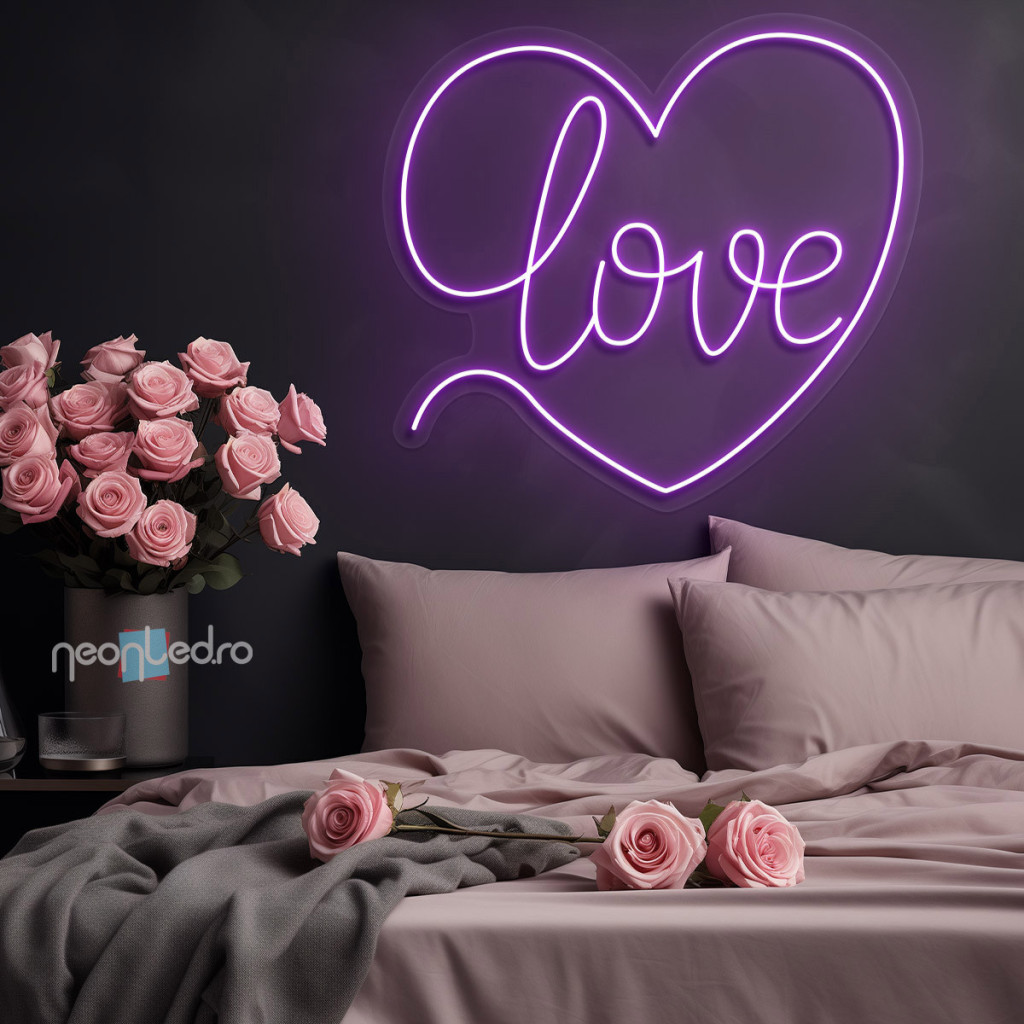 Lovely Heart Semn Luminos Neon Led