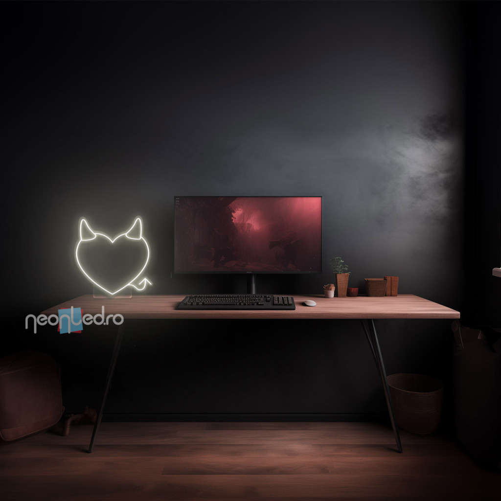 Bad Heart Semn Luminos Neon Led 2