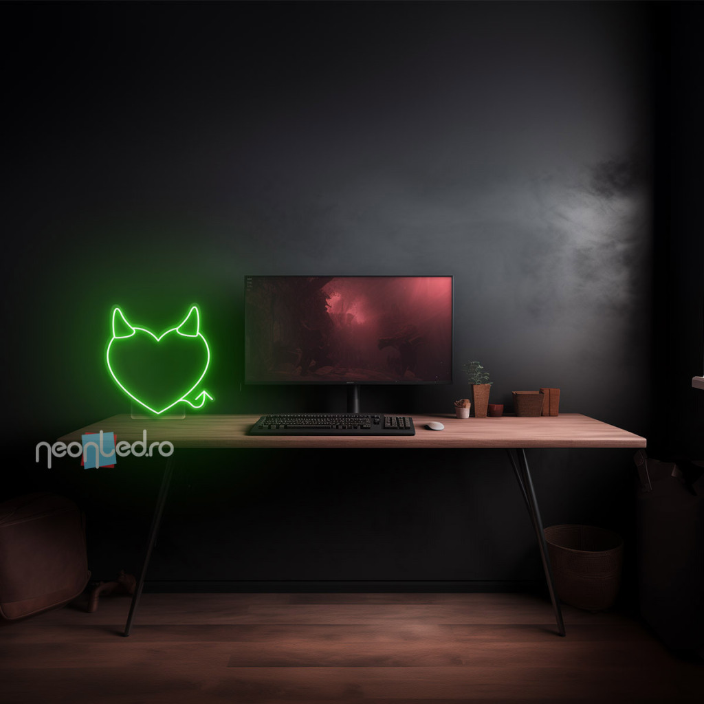 Bad Heart Semn Luminos Neon Led