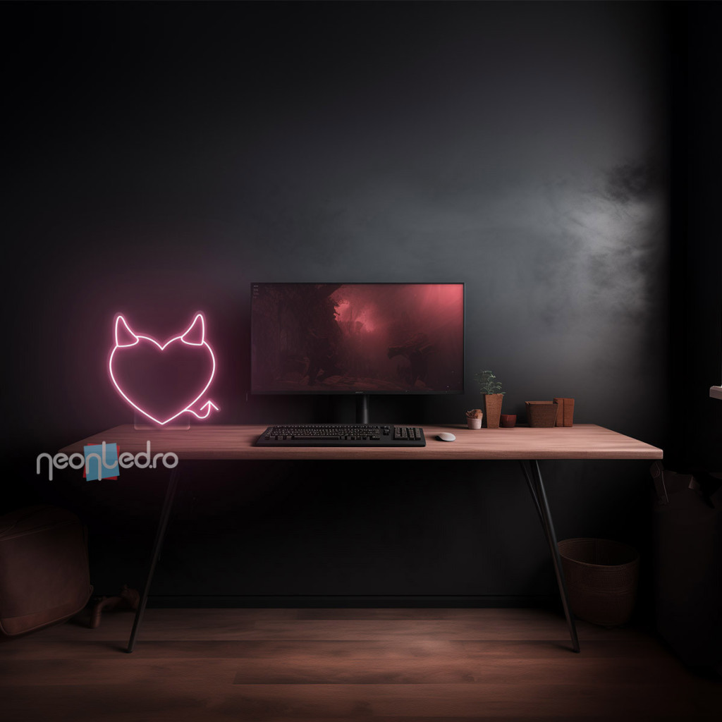 Bad Heart Semn Luminos Neon Led