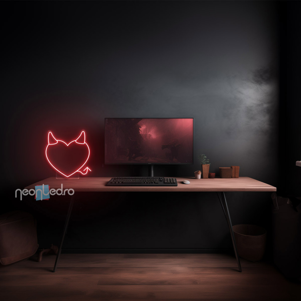 Bad Heart Semn Luminos Neon Led