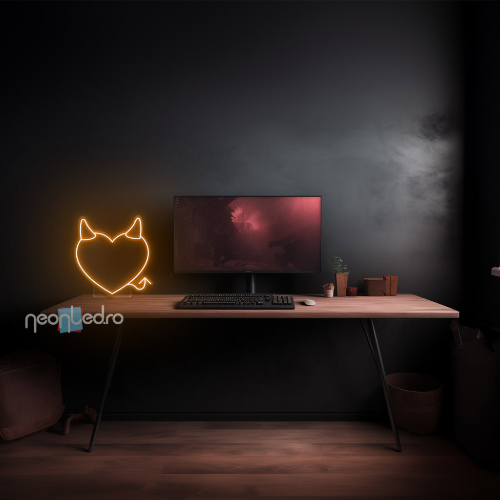 Bad Heart Semn Luminos Neon Led