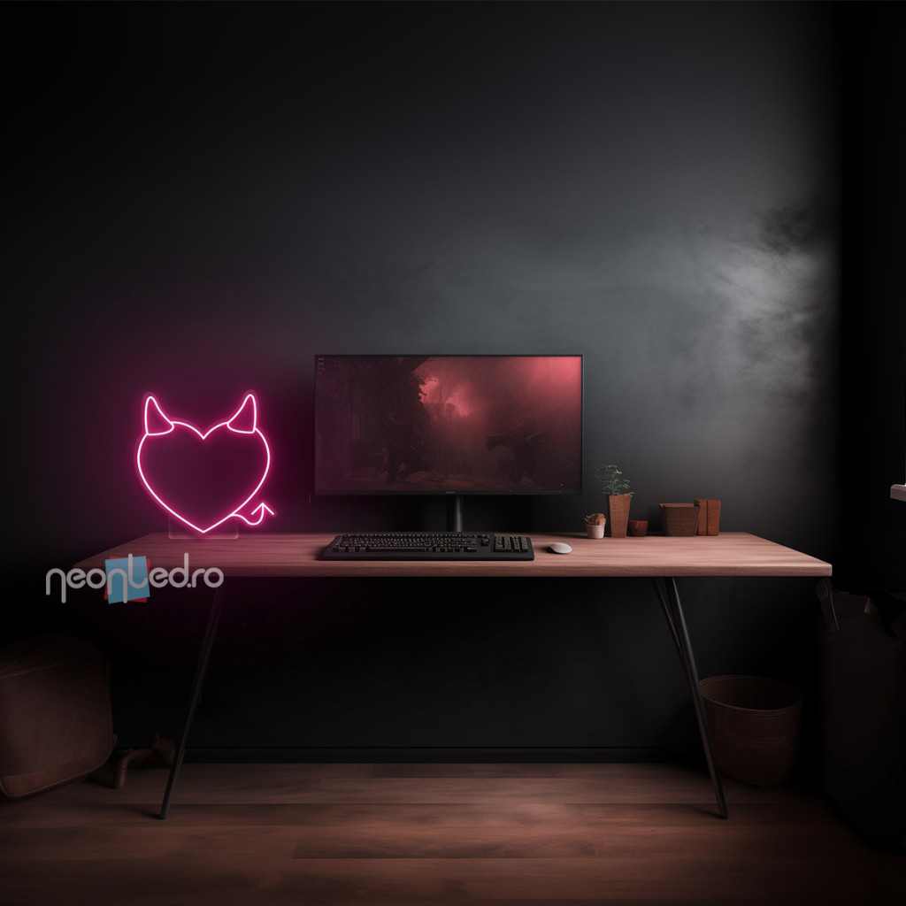 Bad Heart Semn Luminos Neon Led