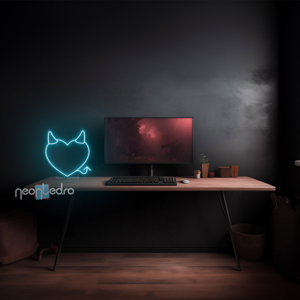 Bad Heart Semn Luminos Neon Led