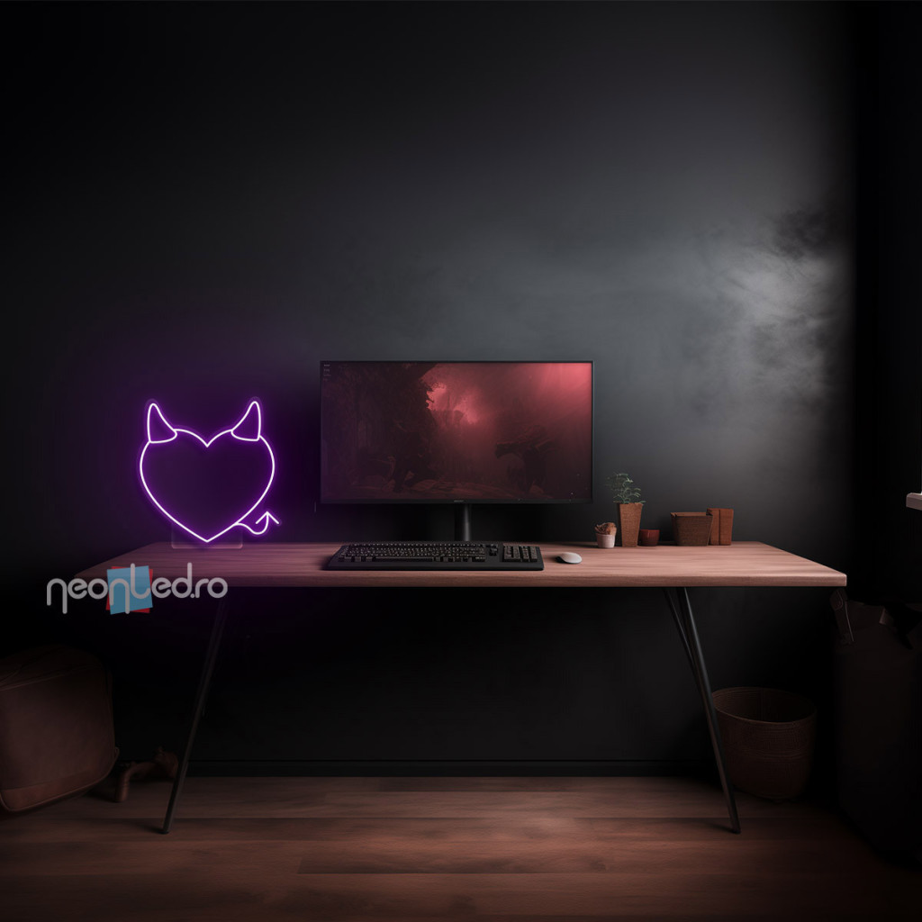 Bad Heart Semn Luminos Neon Led
