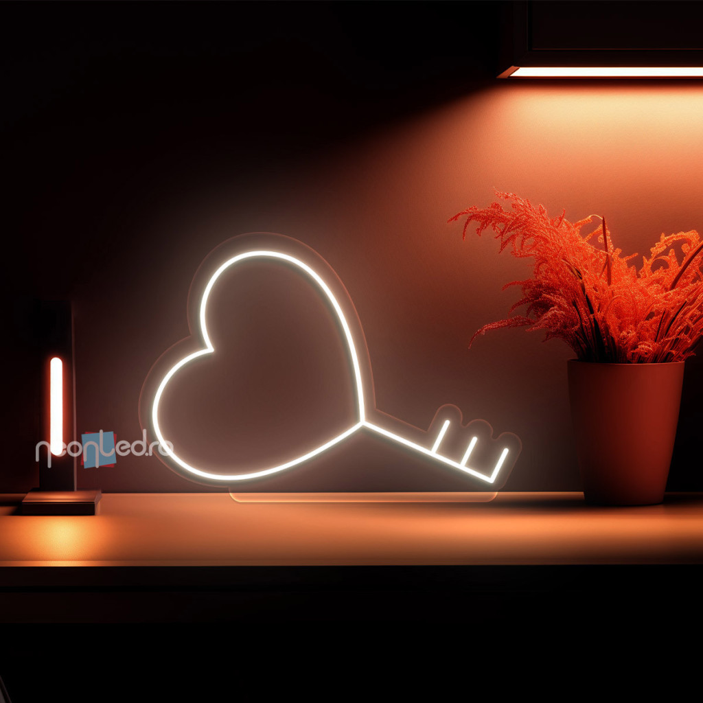 Cheia Inimii Semn Luminos Led