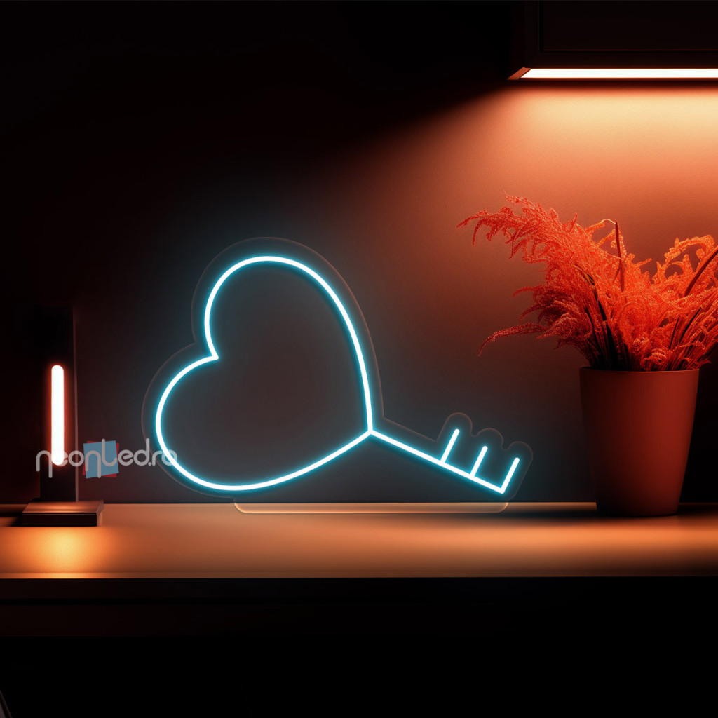 Cheia Inimii Semn Luminos Led