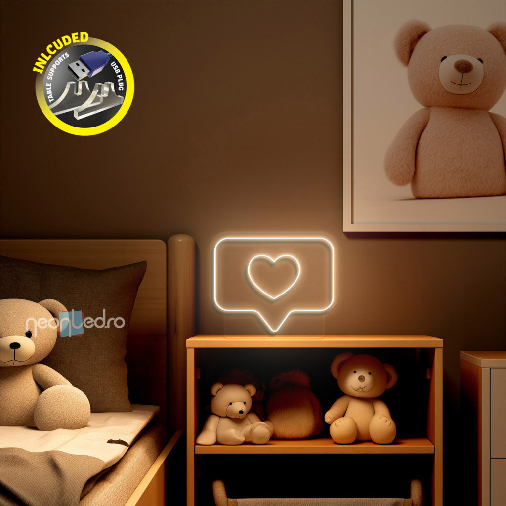 Iconic Heart Semn Luminos Neon Led