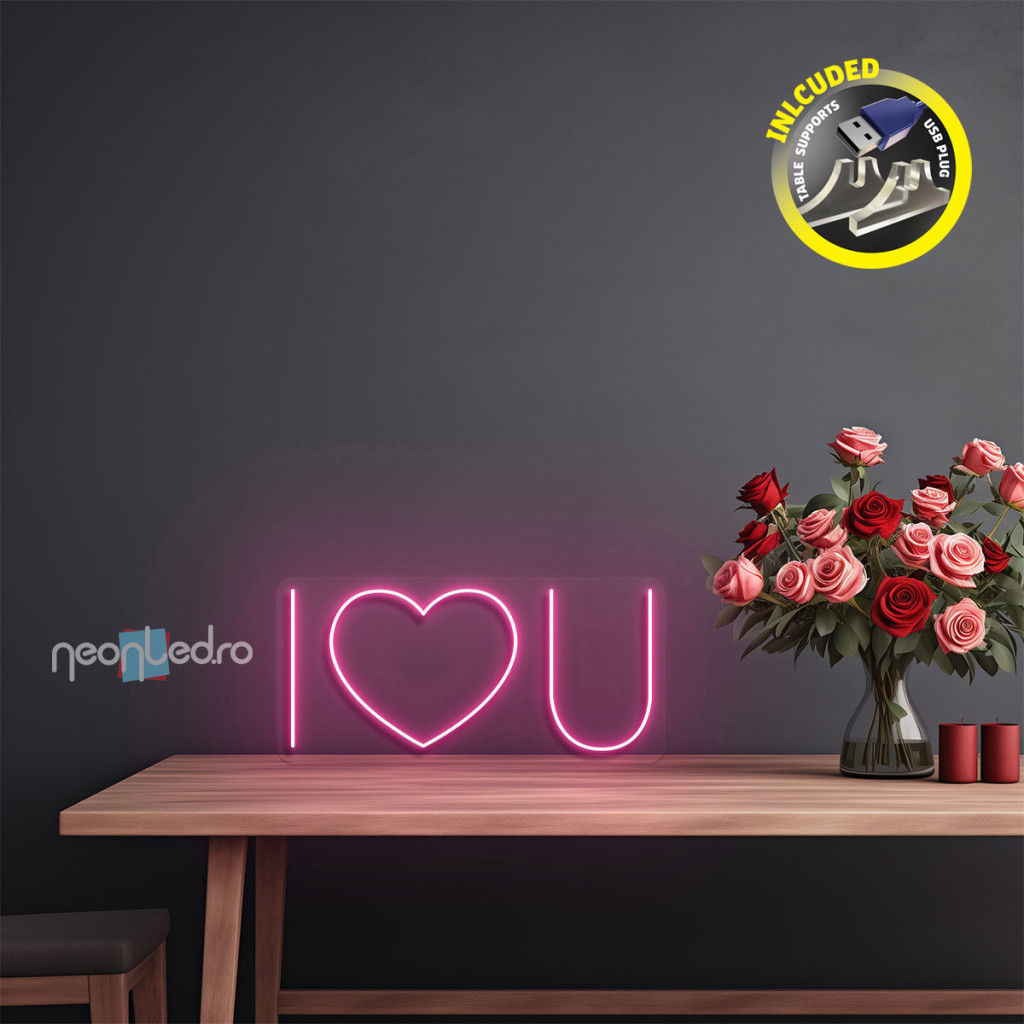 I heart you Semn Luminos Neon Led