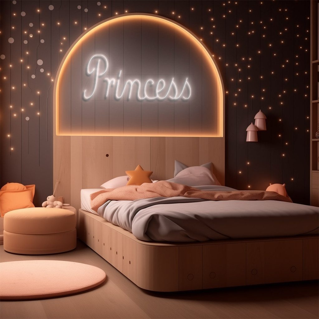 Princess Semn Luminos Neon Led