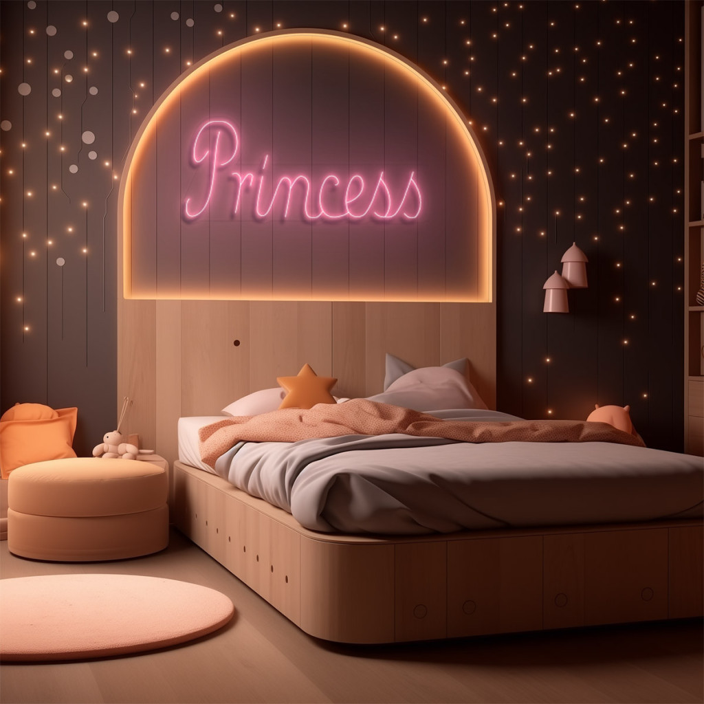 Princess Semn Luminos Neon Led