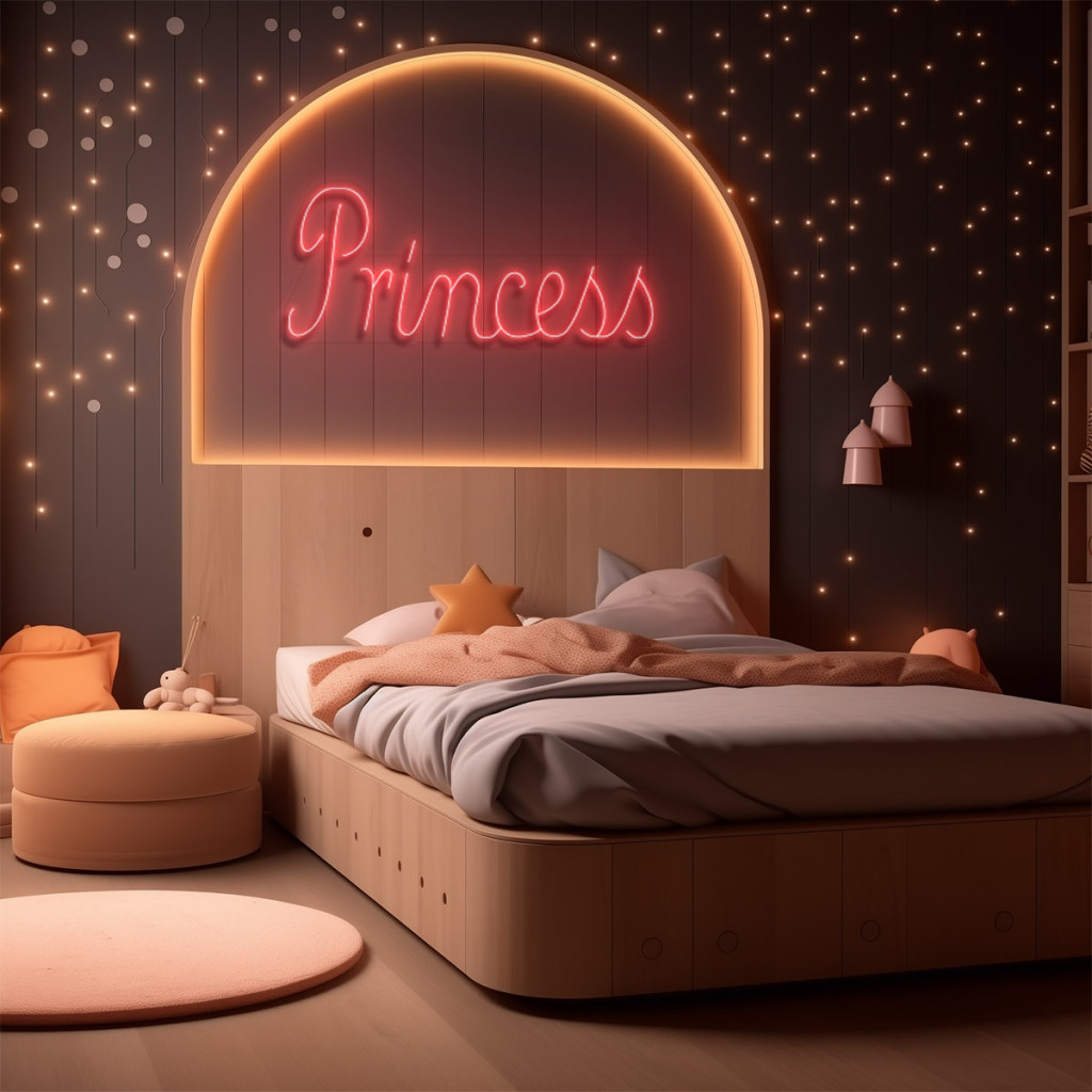 Princess Semn Luminos Neon Led