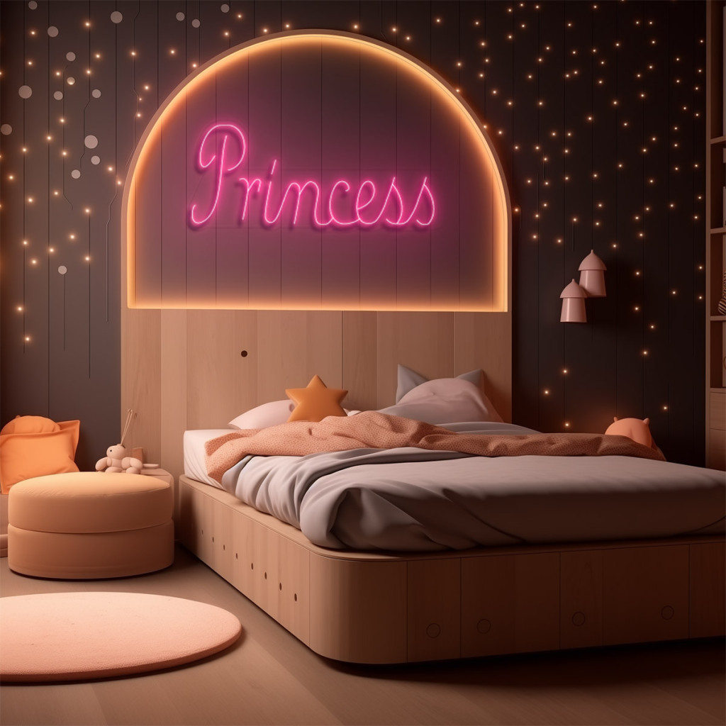 Princess Semn Luminos Neon Led