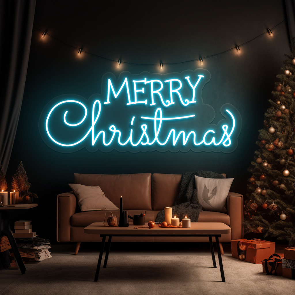 Merry Christmas Semn Luminos Led 2