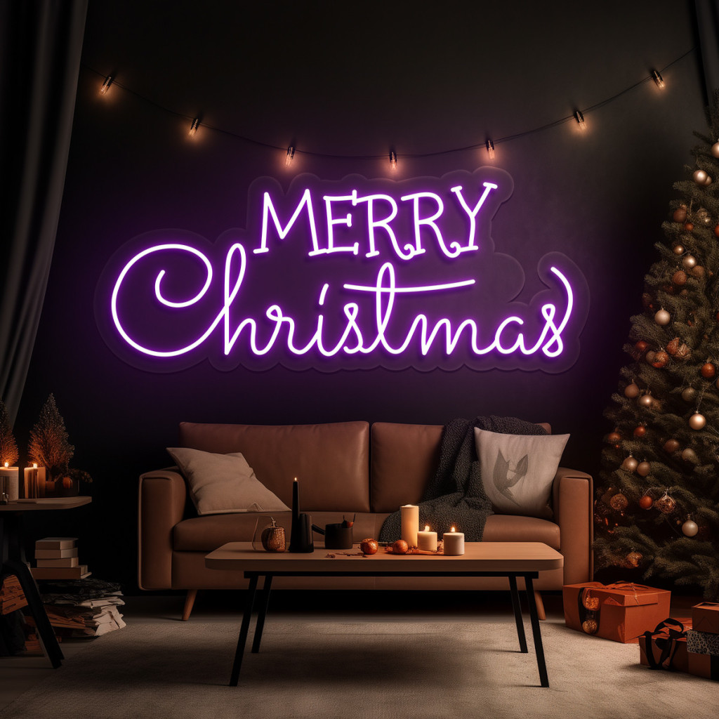 Merry Christmas Semn Luminos Led