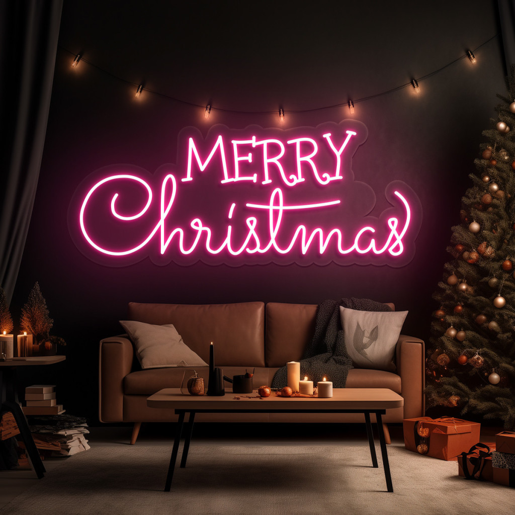 Merry Christmas Semn Luminos Led