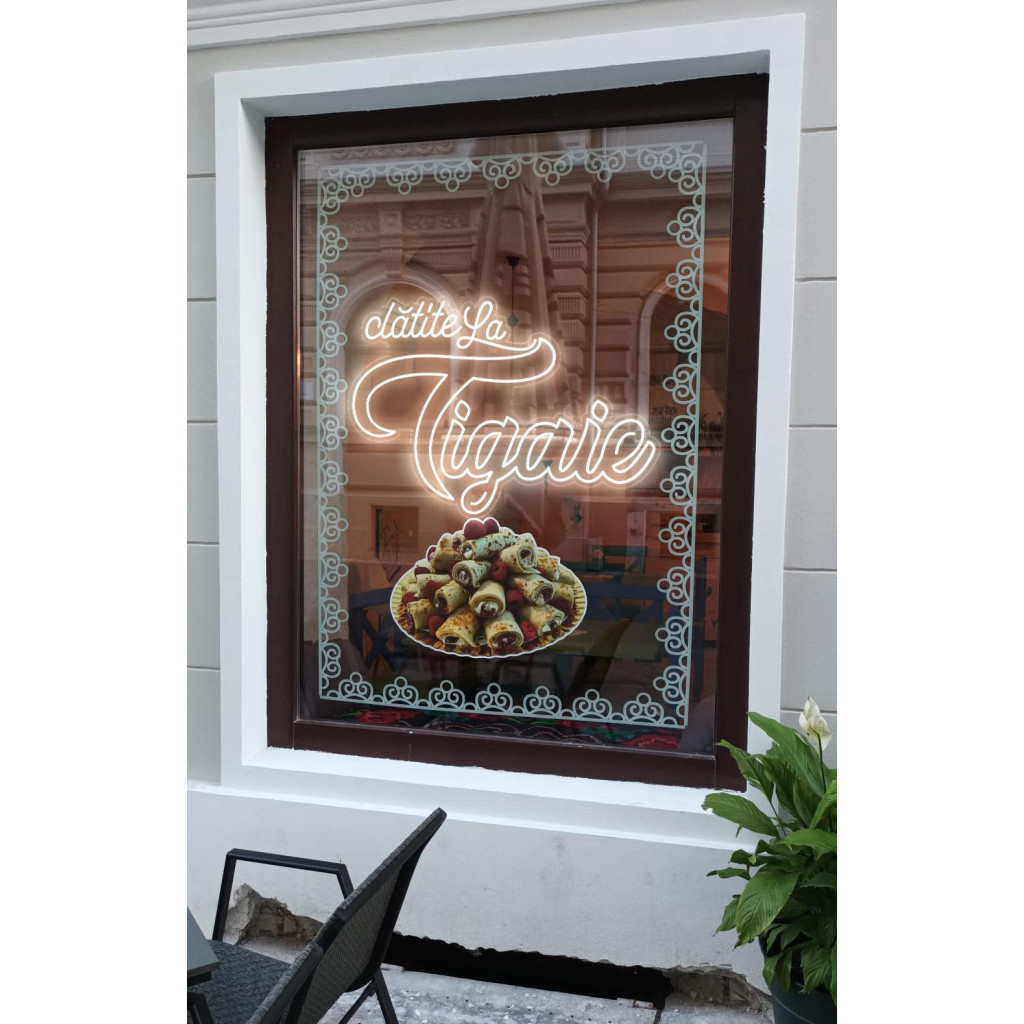 Semn LED Logo Clatite la Tigaie Timisoara